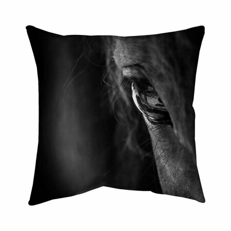 BEGIN HOME DECOR 26 x 26 in. Black Horse-Double Sided Print Indoor Pillow 5541-2626-PH4